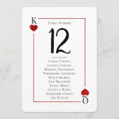 Die Mongram Playing Card Wedding Collection Einladung (Vorderseite)