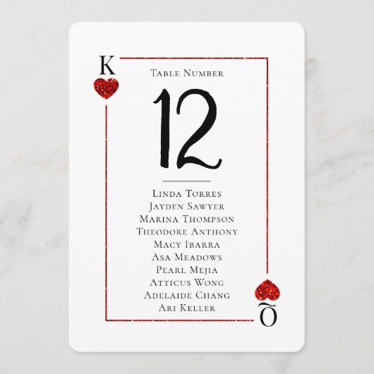 Die Mongram Playing Card Wedding Collection Einladung (Vorderseite)