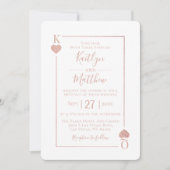 Die Mongram Playing Card Wedding Collection Einladung (Vorderseite)