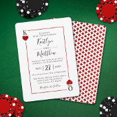 Die Mongram Playing Card Wedding Collection Einladung