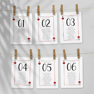 Die Mongram Playing Card Wedding Collection Einladung