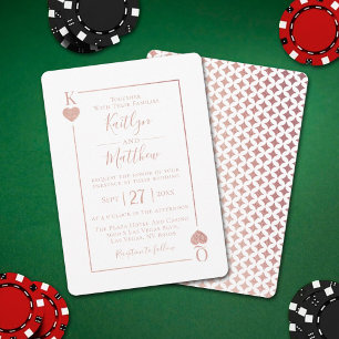 Die Mongram Playing Card Wedding Collection Einladung