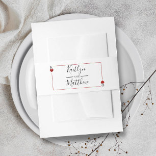 Die Mongram Playing Card Wedding Collection Einladungsbanderole