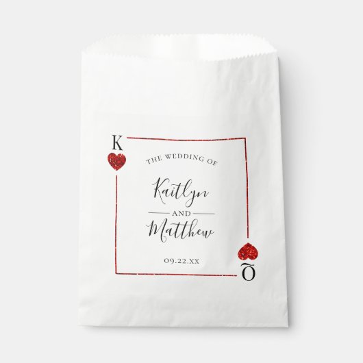 Die Mongram Playing Card Wedding Collection Geschenktütchen (Vorderseite)