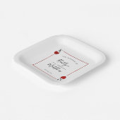 Die Mongram Playing Card Wedding Collection Pappteller (Gewinkelt)