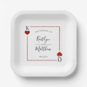 Die Mongram Playing Card Wedding Collection Pappteller (Vorderseite)