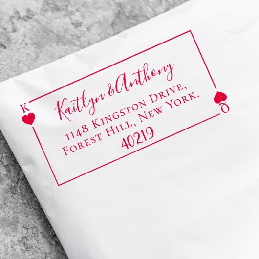 Die Mongram Playing Card Wedding Collection Permastempel