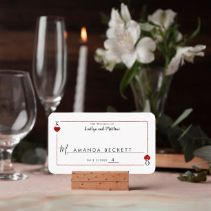 Die Mongram Playing Card Wedding Collection Platzkarte