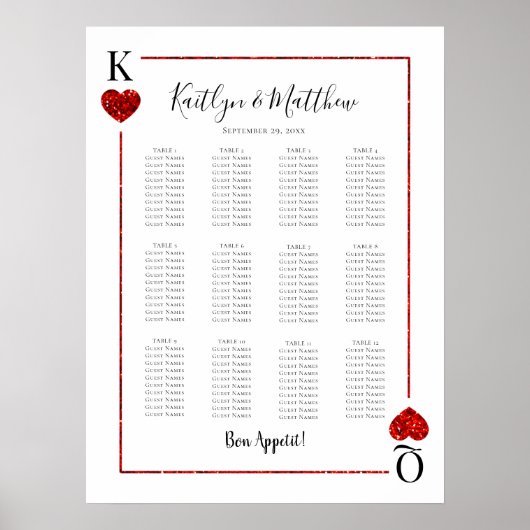 Die Mongram Playing Card Wedding Collection Poster (Vorne)