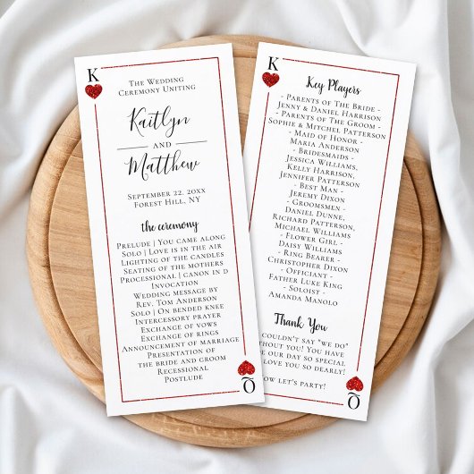 Die Mongram Playing Card Wedding Collection Programm
