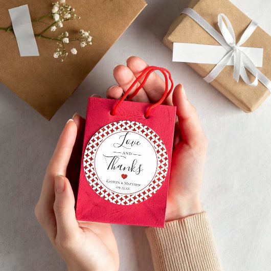 Die Mongram Playing Card Wedding Collection Runder Aufkleber