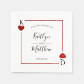 Die Mongram Playing Card Wedding Collection Serviette (Vorderseite)