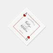 Die Mongram Playing Card Wedding Collection Serviette (Ecke)