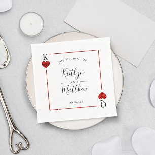Die Mongram Playing Card Wedding Collection Serviette