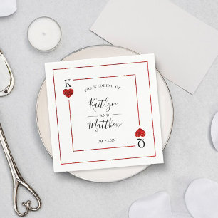 Die Mongram Playing Card Wedding Collection Serviette