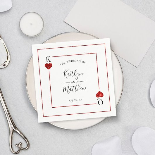 Die Mongram Playing Card Wedding Collection Serviette