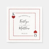 Die Mongram Playing Card Wedding Collection Serviette (Vorderseite)
