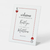 Die Mongram Playing Card Wedding Collection Sockelschild (Vorderseite)