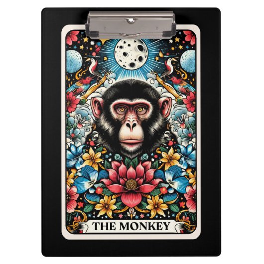Die Monkey-Tarotkarte Klemmbrett (Vorderseite)