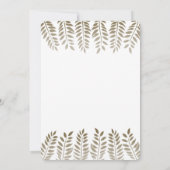 Die monochrome Fern Woodland Wedding Collection Einladung (Rückseite)