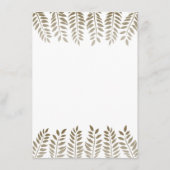 Die monochrome Fern Woodland Wedding Collection Menükarte (Rückseite)