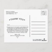 Die monochrome Fern Woodland Wedding Collection Postkarte (Rückseite)