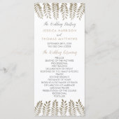 Die monochrome Fern Woodland Wedding Collection Programm (Vorderseite)