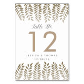 Die monochrome Fern Woodland Wedding Collection Tischnummer (Rückseite)