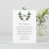 Die Monogram Berry Bush Wedding Collection - Info Begleitkarte (Stehend Vorderseite)