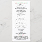 Die Monogram Berry Bush Wedding Collection Programm (Rückseite)