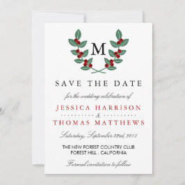 Die Monogram Berry Bush Wedding Collection Save The Date