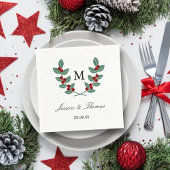 Die Monogram Berry Bush Wedding Collection Serviette