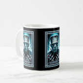 Die Monster-Tarot-Karte Frankensteins Kaffeetasse (Vorderseite Links)