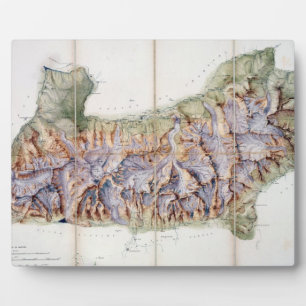 Die Mont-Blanc-Kette, aus einer aktuellen Erhebung Fotoplatte