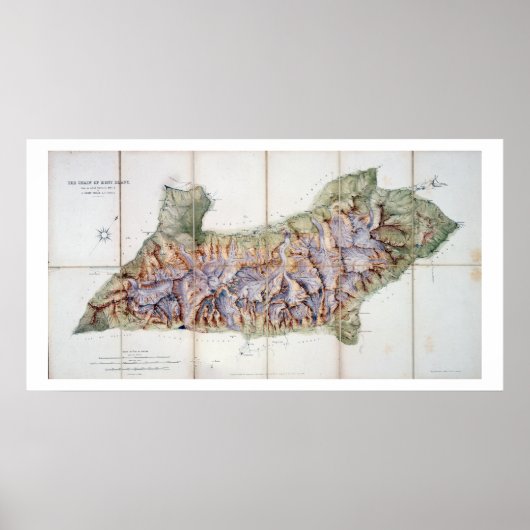 Die Mont-Blanc-Kette, aus einer aktuellen Erhebung Poster (Vorne)