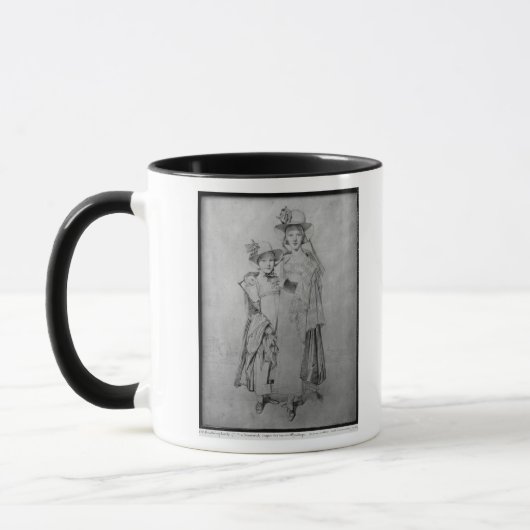 Die Montagu Schwestern in Rom, 1815 Tasse (Links)