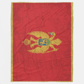 Die montenegrinische Flagge - Ein Tapisserie Monte Fleecedecke (Vorderseite)
