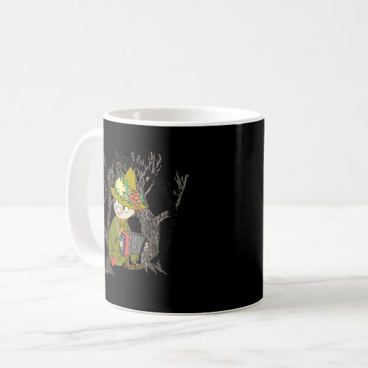 Die Moomine mit Akkordeon Kaffeetasse (Vorderseite Links)