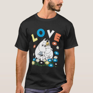 Die Moomins Liebe Schnorchelmädchen Blumenbeet T-Shirt