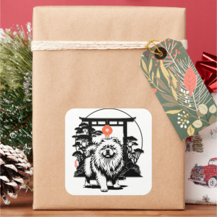 DIE MOON GATE Chow Quadratischer Aufkleber