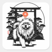 DIE MOON GATE Chow Quadratischer Aufkleber (Vorderseite)