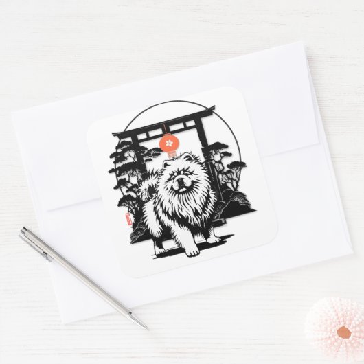 DIE MOON GATE Chow Quadratischer Aufkleber (Umschlag)