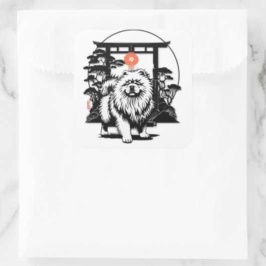 DIE MOON GATE Chow Quadratischer Aufkleber (Tasche)