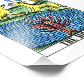 Die Moon Tarot Card Fotodruck (Ecke)