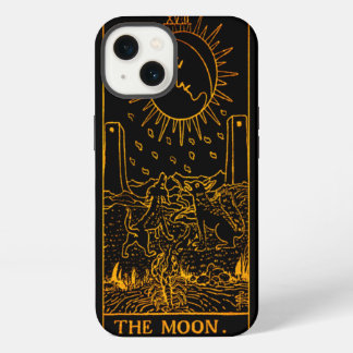 Die Moon Tarot Card | Gold und Schwarz | Major Arc iPhone 13 Hülle