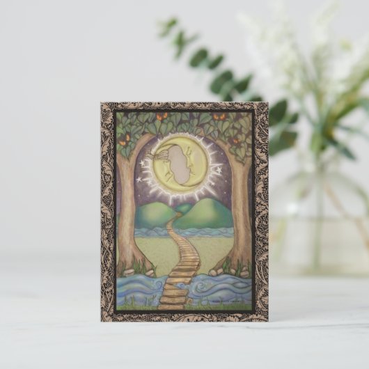 Die Moon Tarot Card Postkarte (Stehend Vorderseite)