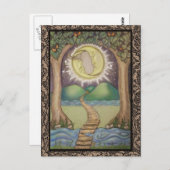 Die Moon Tarot Card Postkarte (Vorne/Hinten)