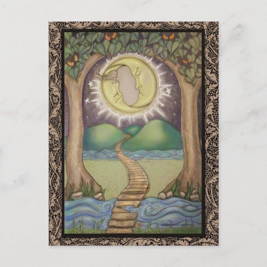 Die Moon Tarot Card Postkarte (Vorderseite)