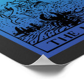 Die Moon Tarot Card strahlt ein Poster aus (Ecke)