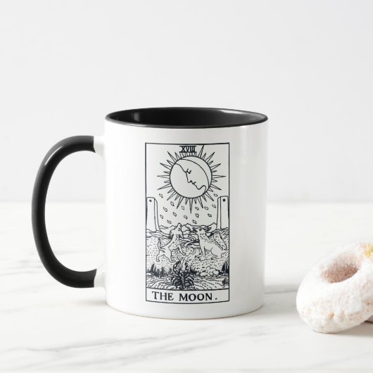 Die Moon Tarot Card Tasse (Mit Donut)